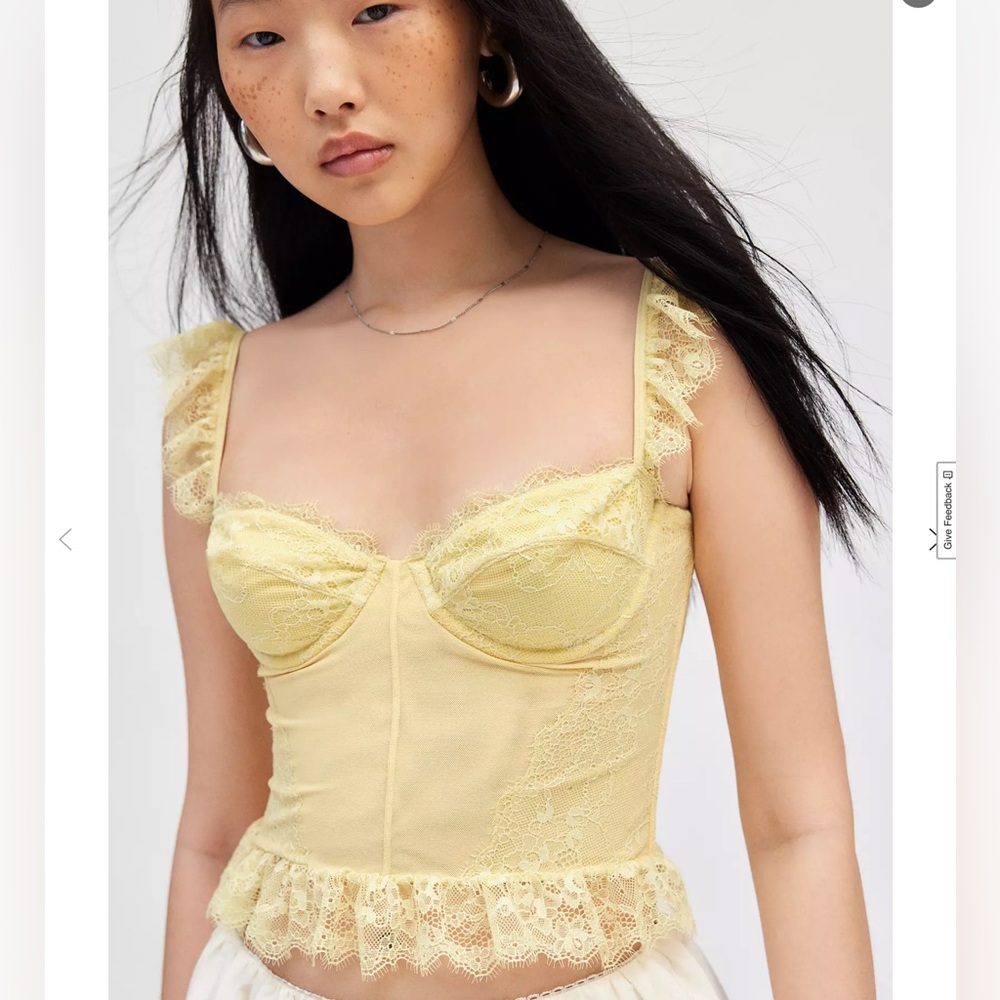 Mucci Positano Ruffle Corset Top NWT XS